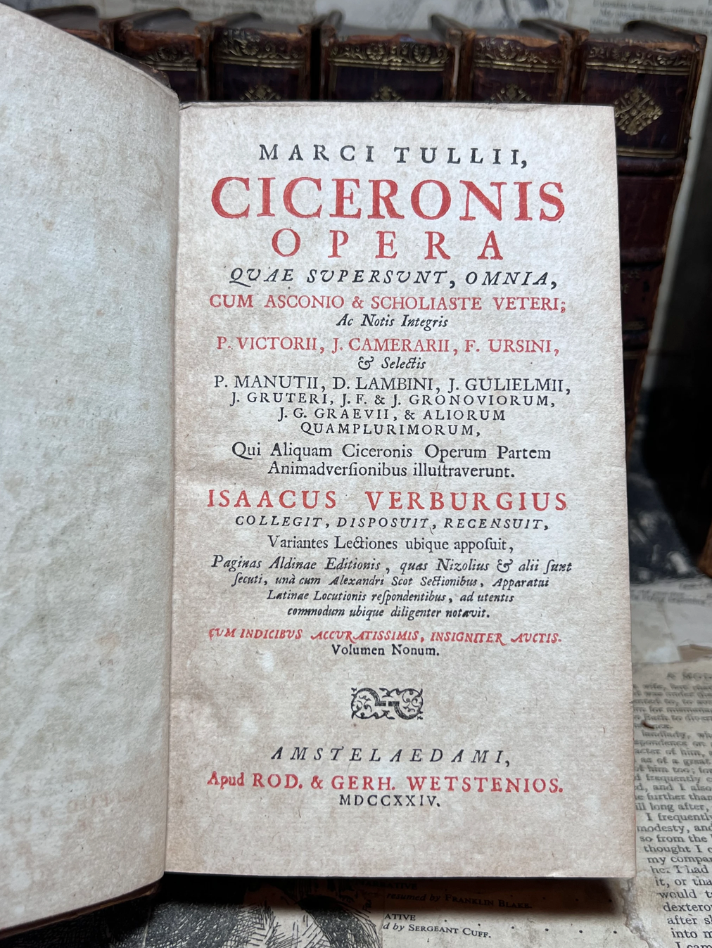 Works of Marcus Tulius Cicero 1724