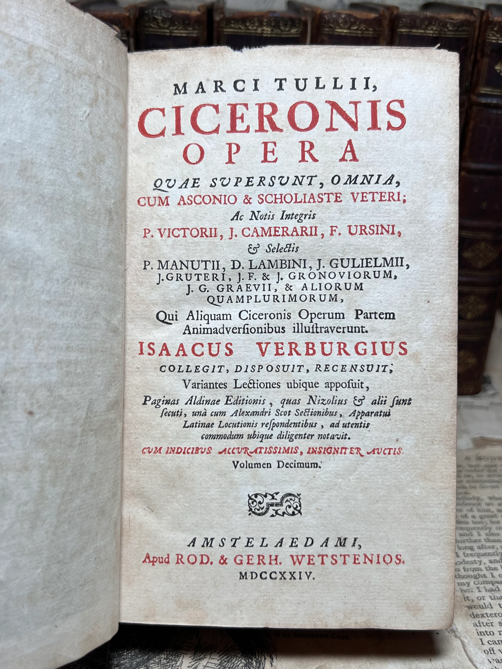 Works of Marcus Tulius Cicero 1724