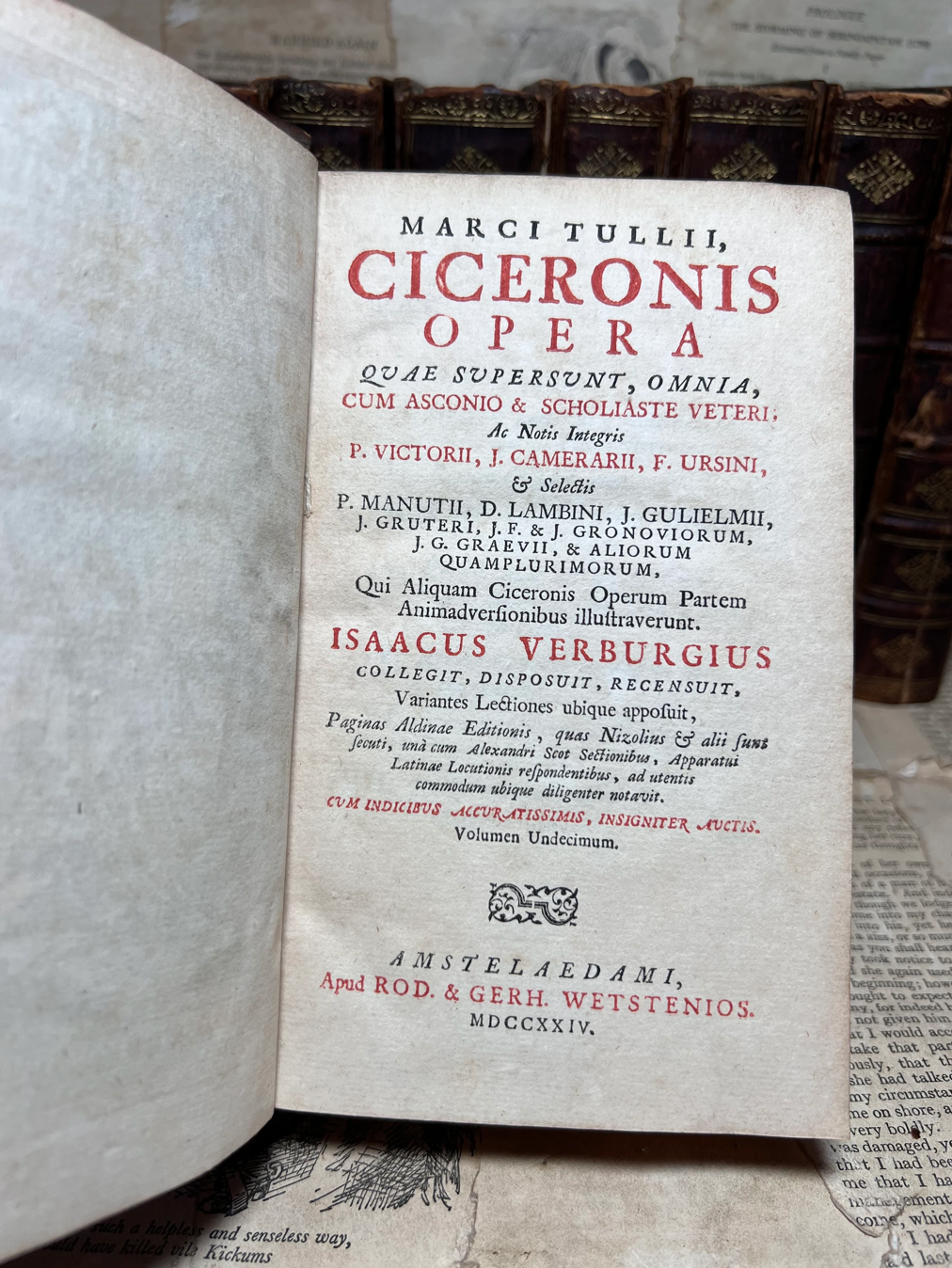 Works of Marcus Tulius Cicero 1724