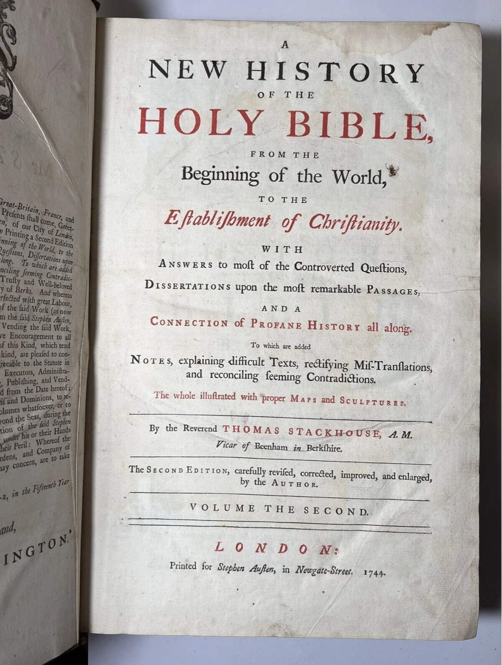 History of the Holy Bible 1742-4