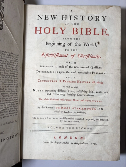 History of the Holy Bible 1742-4