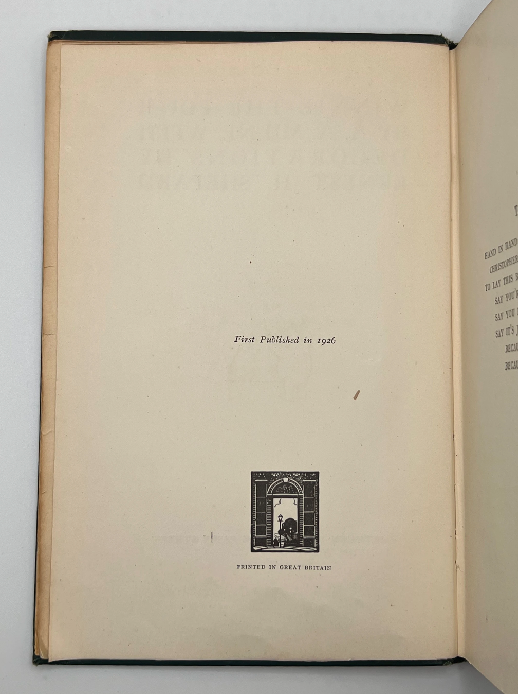 Winnie the Pooh by A. A. Milne 1926 First Edition First Impression