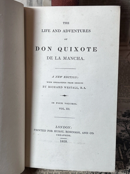 Don Quixote by Miguel de Cervantes 1820 Zaehnsdorf