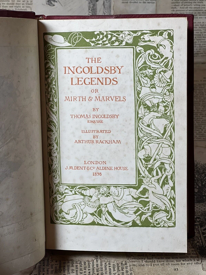 The Ingoldsby Legends by Thomas Ingoldsby 1898 Illustrated by Arthur Rackham