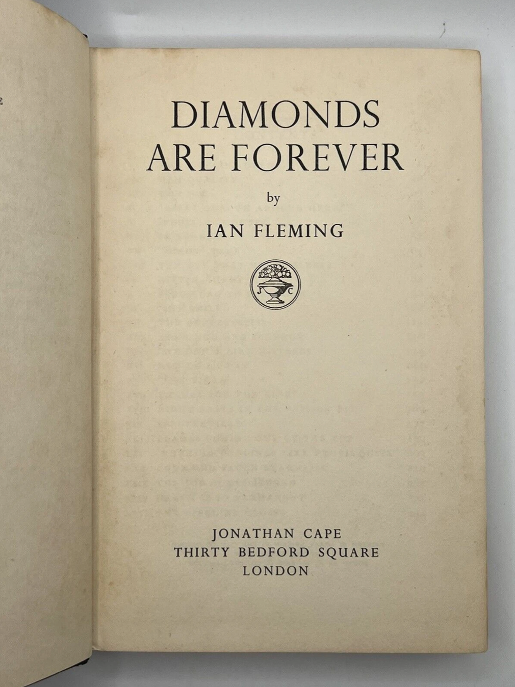 Diamonds Are Forever by Ian Fleming 1956 First Edition First Impression with Original Dust Jacket