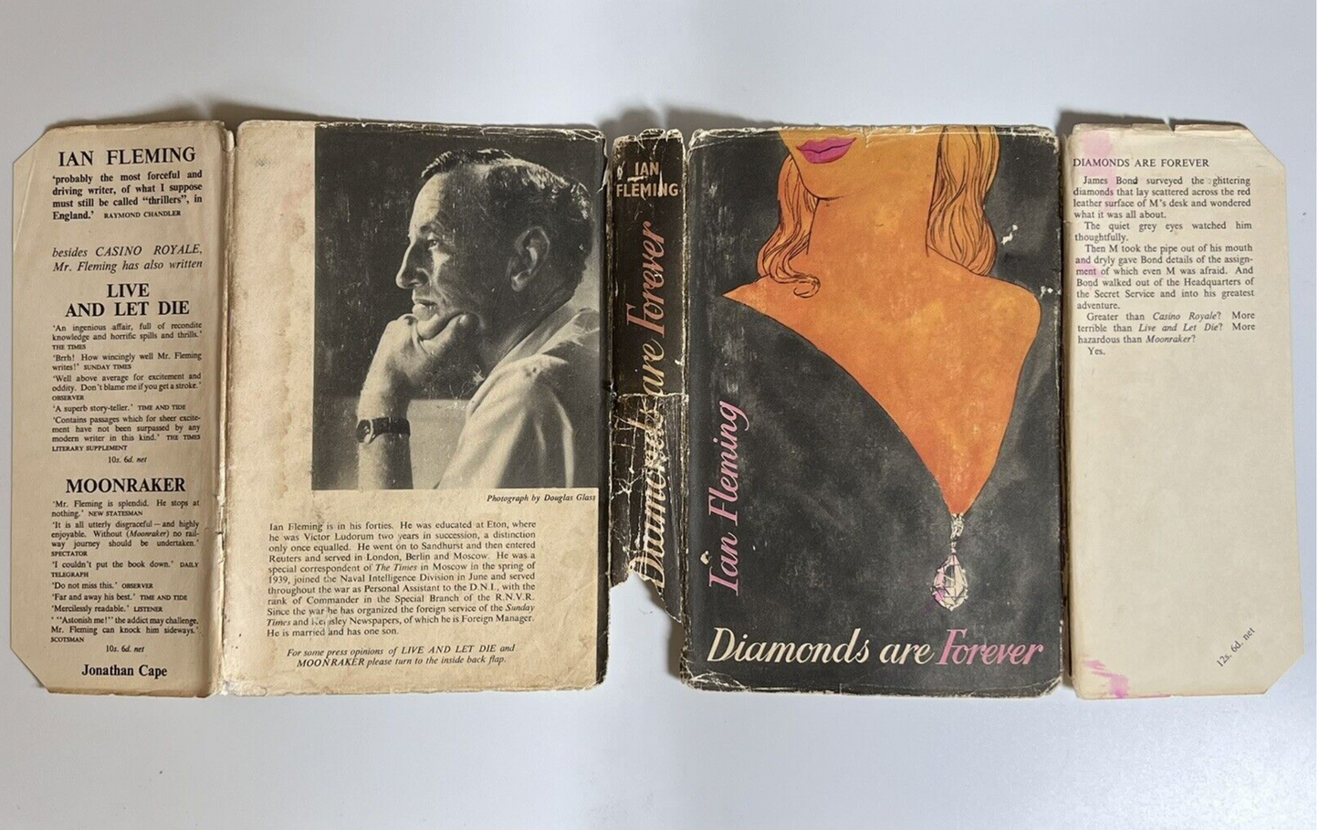 Diamonds Are Forever by Ian Fleming 1956 First Edition First Impression with Original Dust Jacket