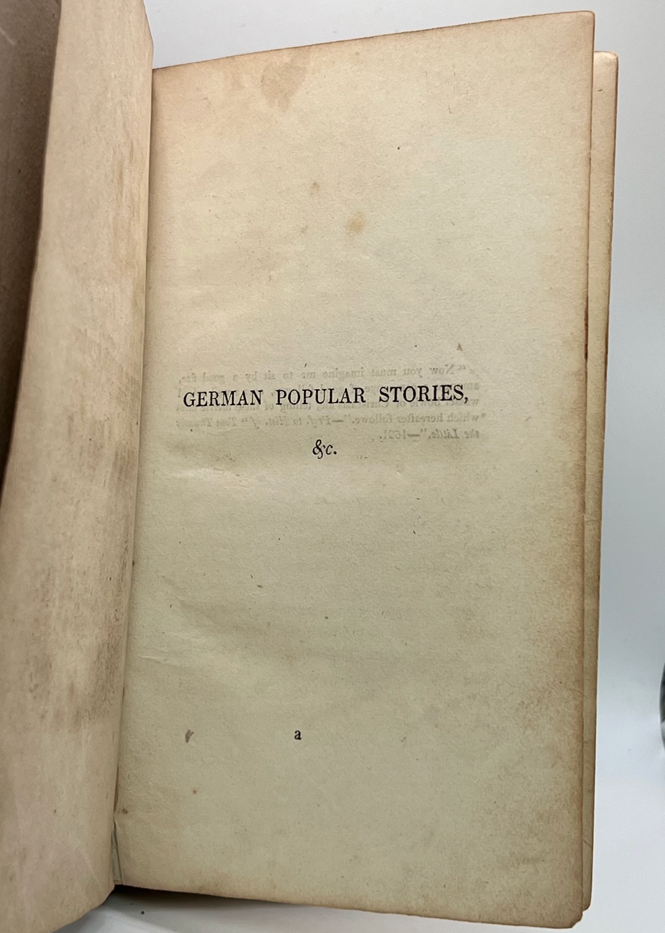 Grimm's Fairy Tales 1823-26 First Edition in English