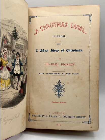 A Christmas Carol by Charles Dickens 1855 First Bradbury & Evans Edition