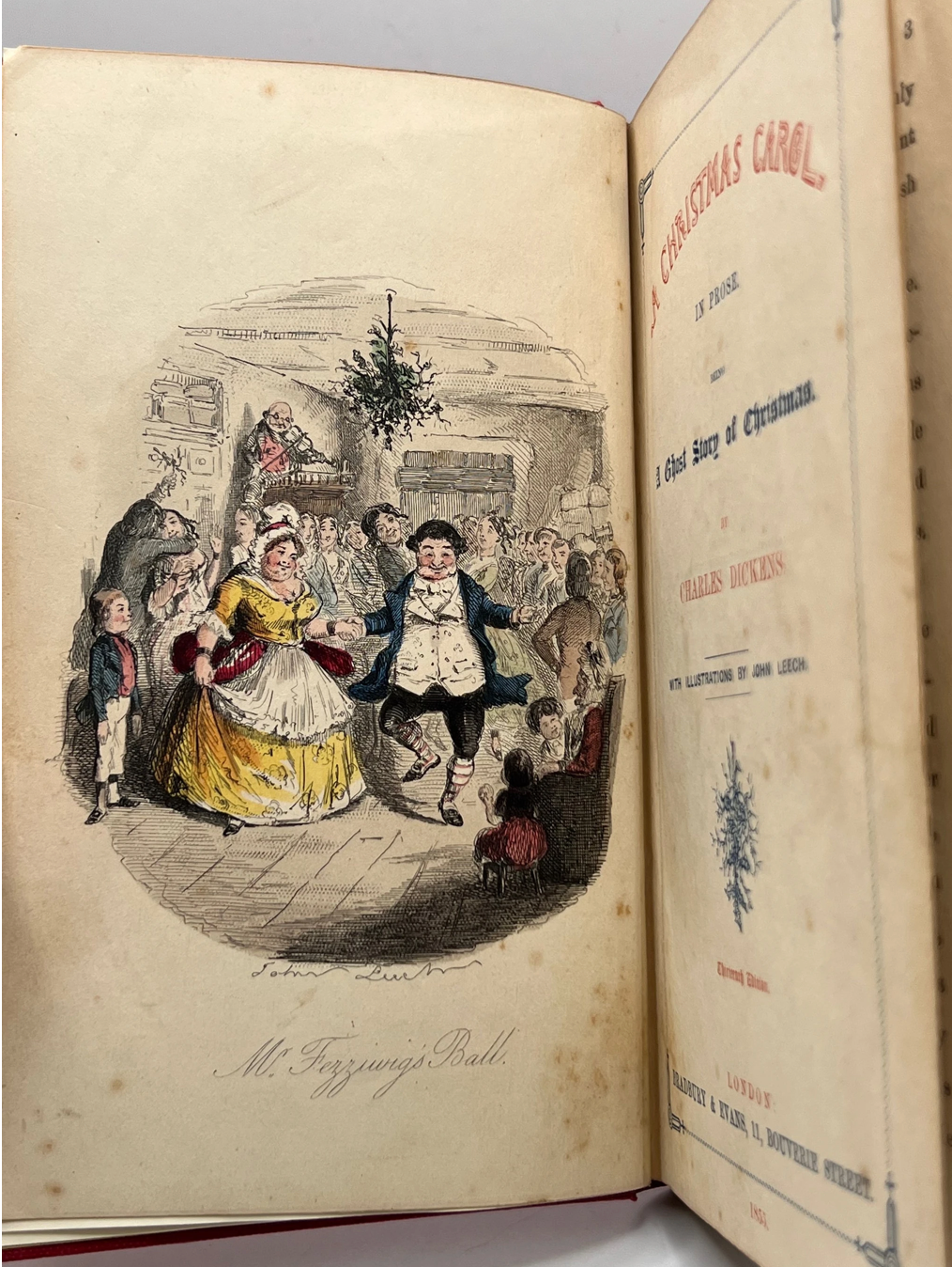 A Christmas Carol by Charles Dickens 1855 First Bradbury & Evans Edition