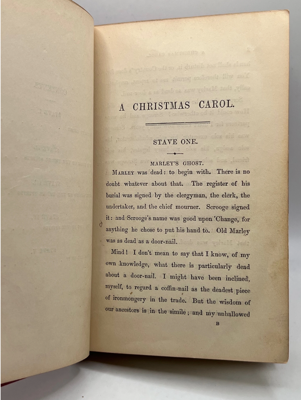 A Christmas Carol by Charles Dickens 1855 First Bradbury & Evans Edition