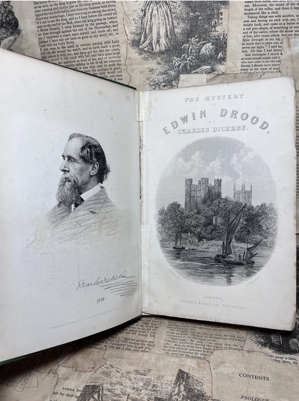 Mystery of Edwin Drood by Charles Dickens 1870 First Edition First Impression in the Original Cloth