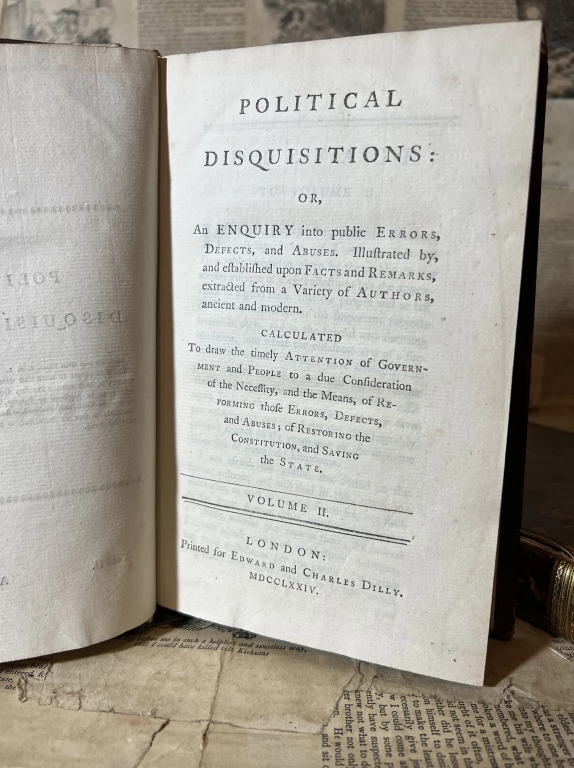 Political Disquisitions by James Burgh 1774 First Edition