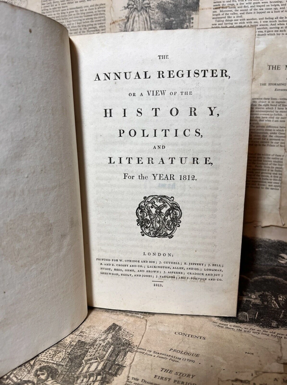 The Annual Register 1758-1819; Includes the American Declaration of Independence