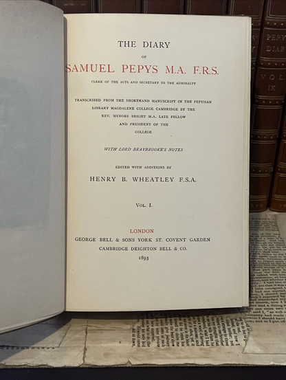 The Diary of Samuel Pepys 1893-99; Riviere Fine Bindings