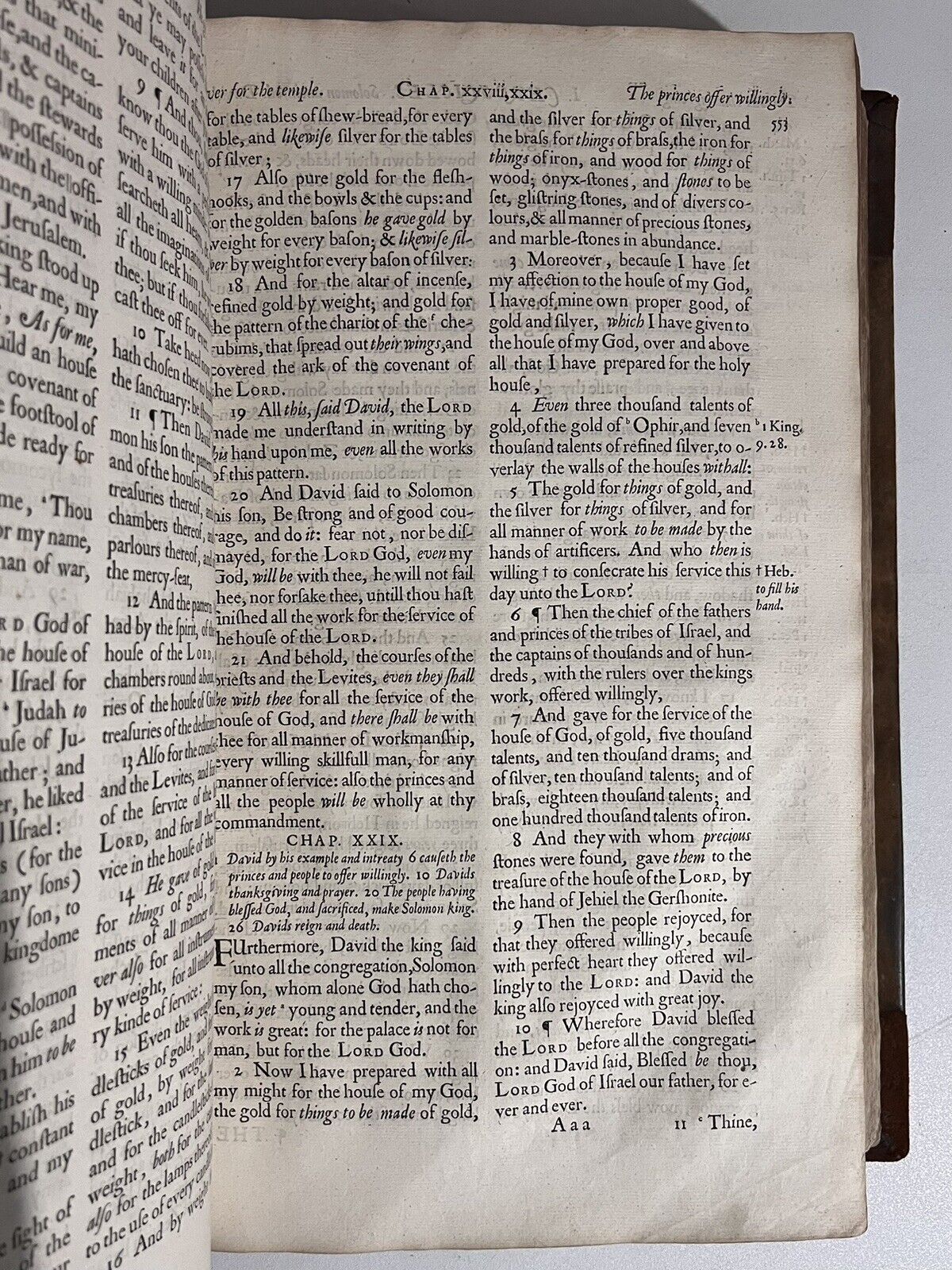 Antique King James Bible 1660: The Ogilby Folio Bible