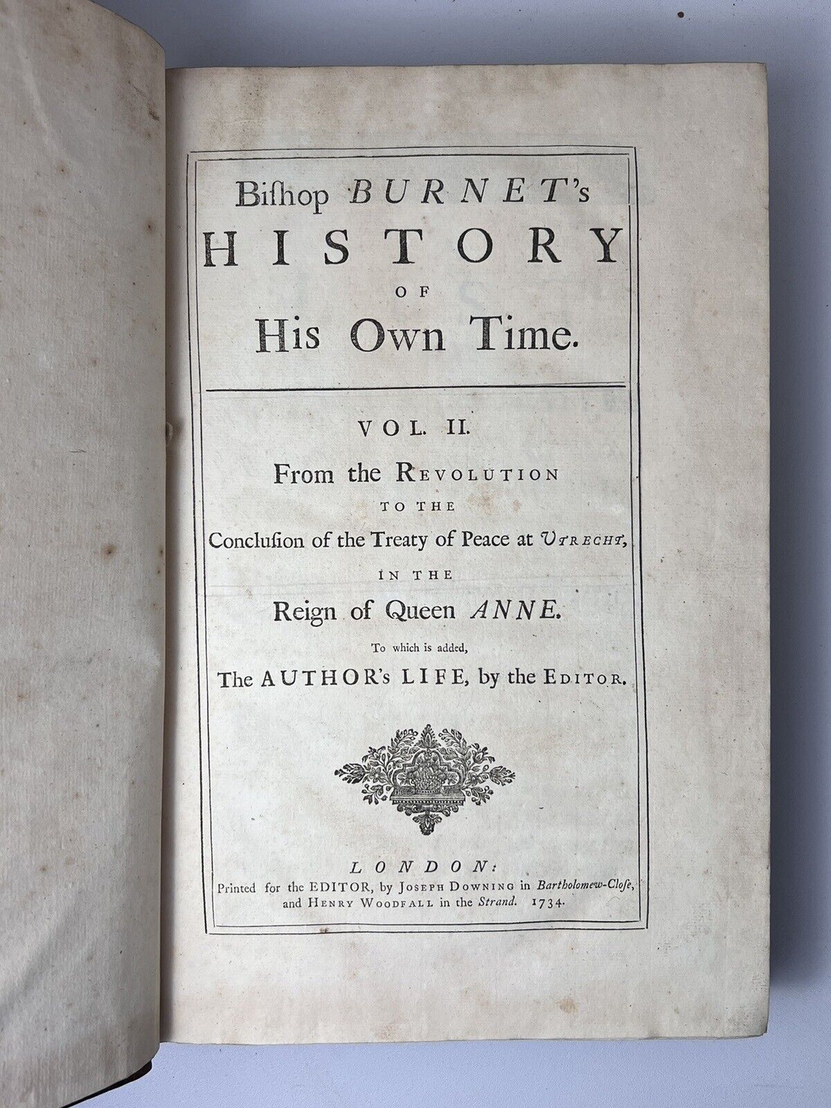 Burnet's History of His Own Time 1724-34 First Edition