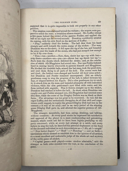 The Pickwick Papers by Charles Dickens 1837 First Edition Very Clean Copy