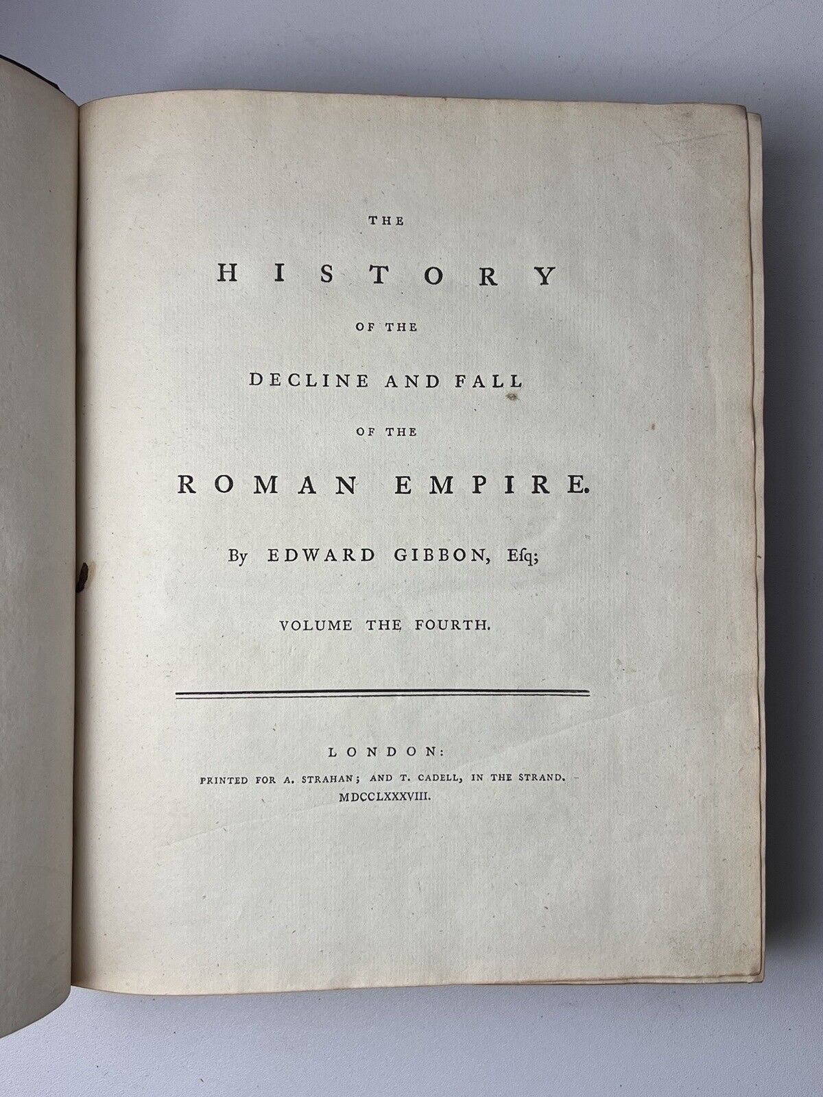 The Decline and Fall of the Roman Empire by Edward Gibbon 1776-88 First Edition