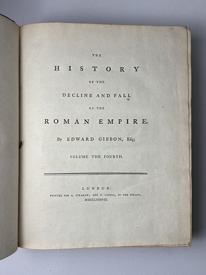 The Decline and Fall of the Roman Empire by Edward Gibbon 1776-88 First Edition