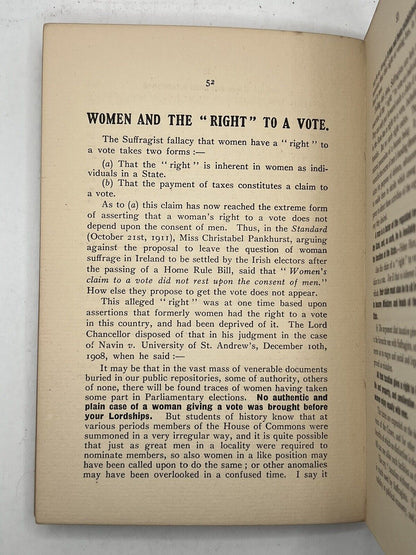 The Anti-Suffrage Handbook 1912