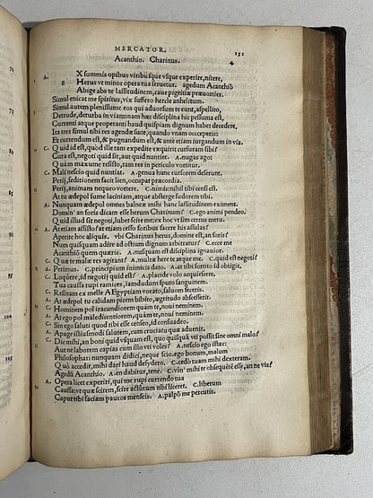 Plautus Comediae XX 1530 Estienne Folio