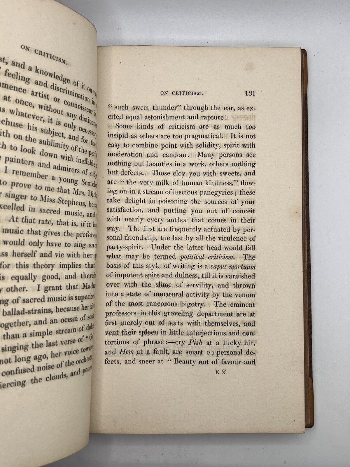 Table-Talk; Or, Original Essays By William Hazlitt 1821 First Edition