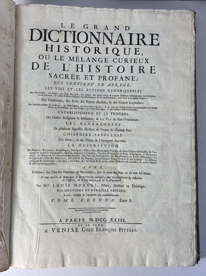 Sacred and Profane History by Louis Moreri 1743-9