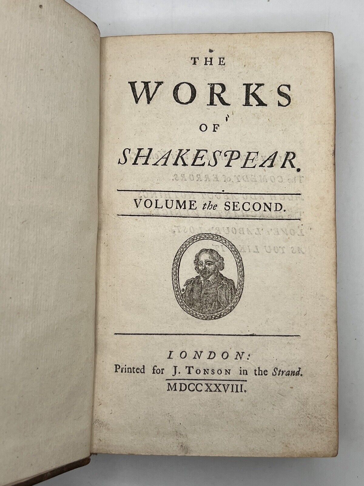 The Works of William Shakespeare 1728 Alexander Pope Edition First Edition Thus