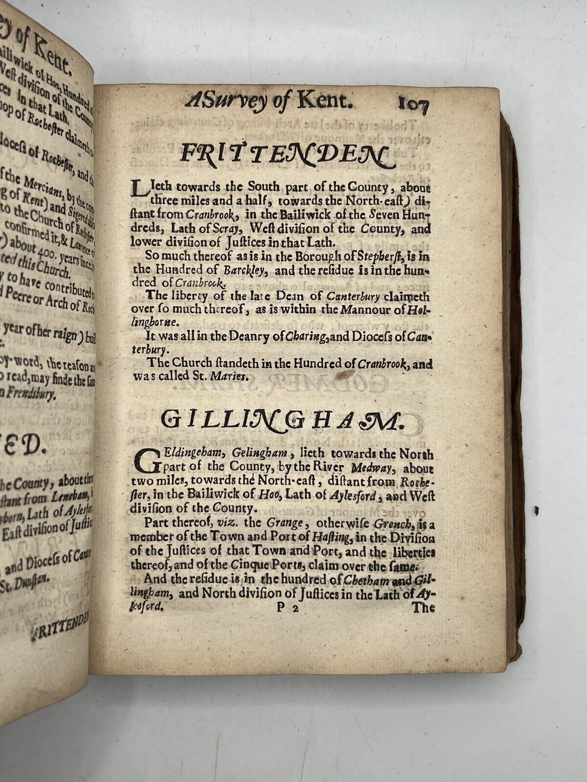 The Topography and History of Kent by Richard Kilburne 1659 First Edition