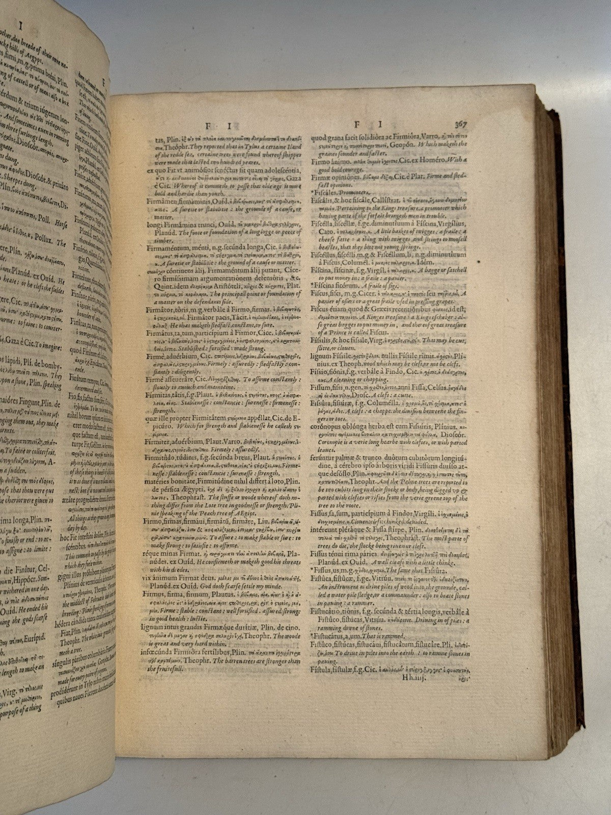 Trilingual Latin-Greek-English Lexicon by Guillaume Morel 1583