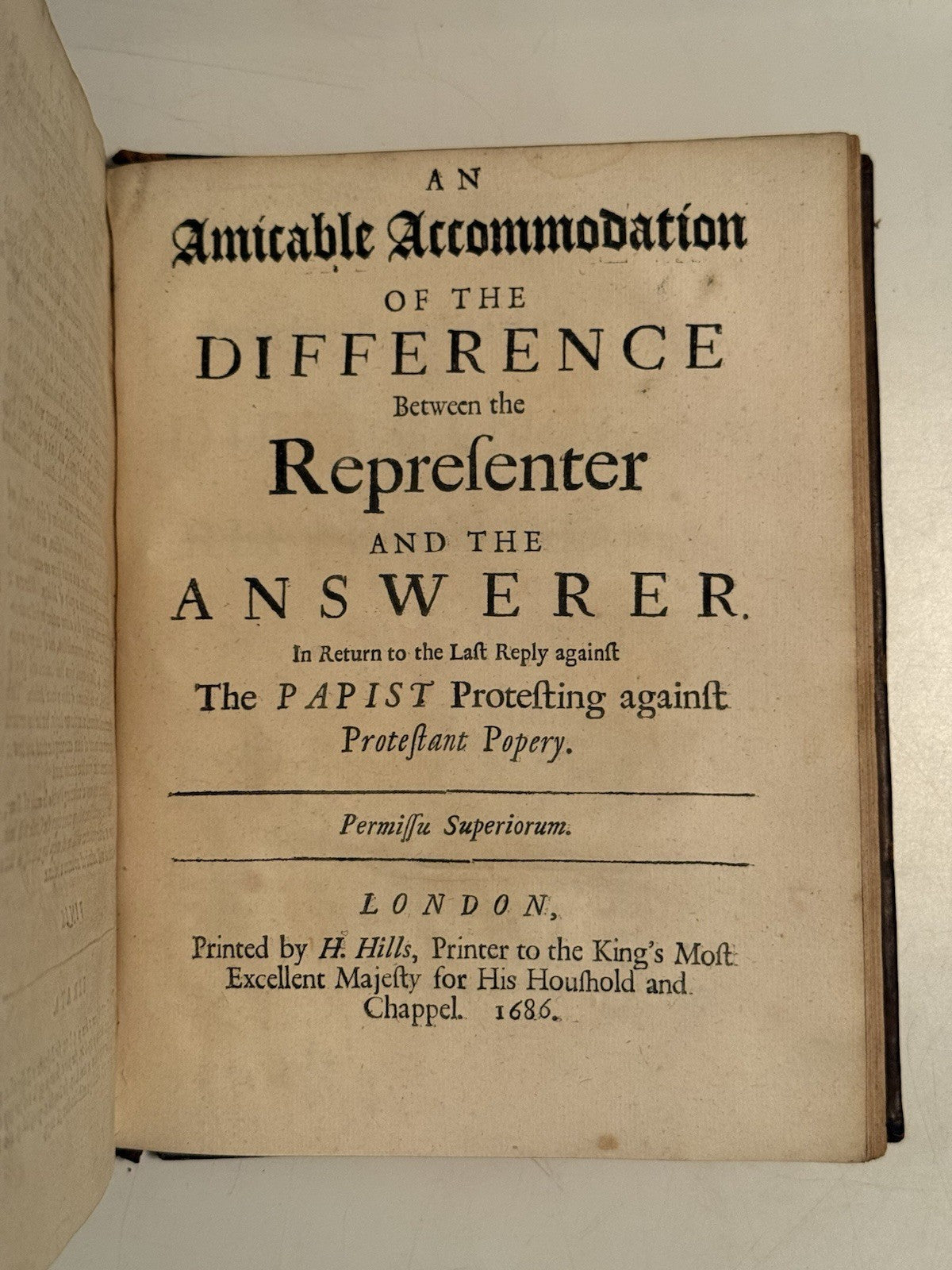 1685-8 Anglican vs Catholic Debate Sammelband
