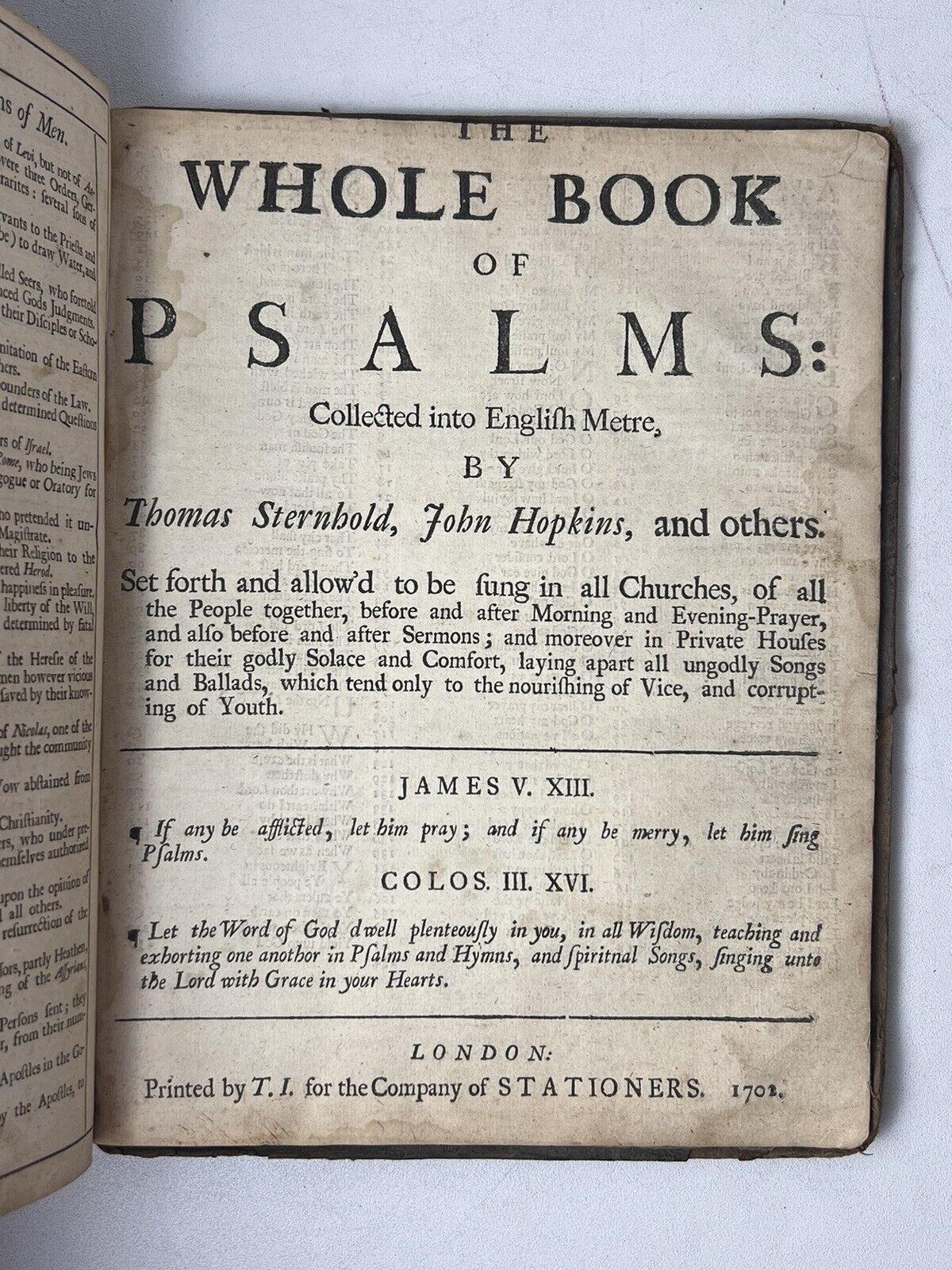 King James Bible 1712-13 with John Baskett's Book of Common Prayer