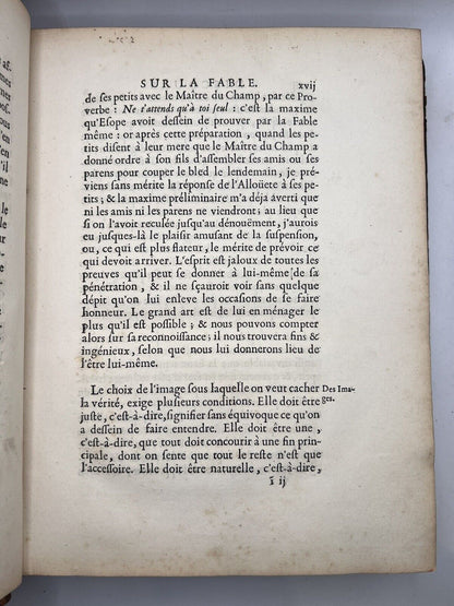 La Motte's Fables 1719 First Edition