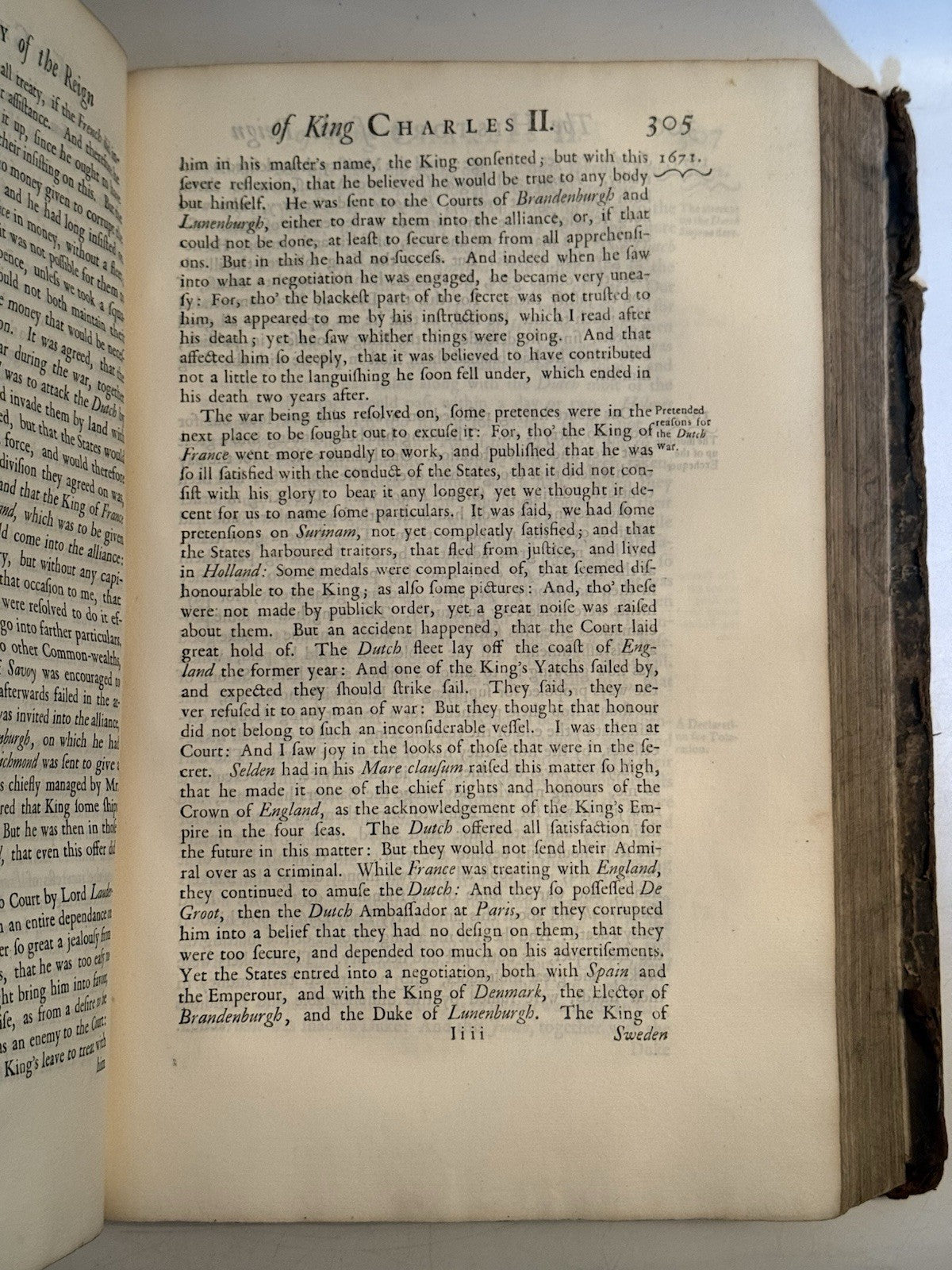 Burnet's History of His Own Time 1724 First Edition