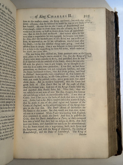 Burnet's History of His Own Time 1724 First Edition