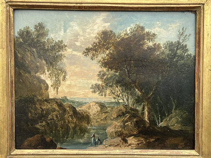 Pier Paolo Anesi (1697-1773) Italianate River Landscape Old Master Painting