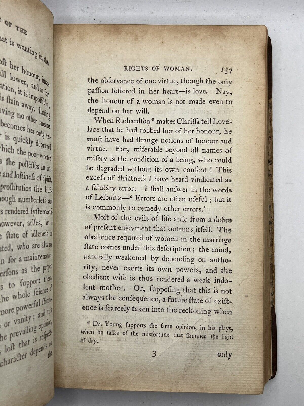 A Vindication of the Rights of Woman by Mary Wollstonecraft 1792 First Edition