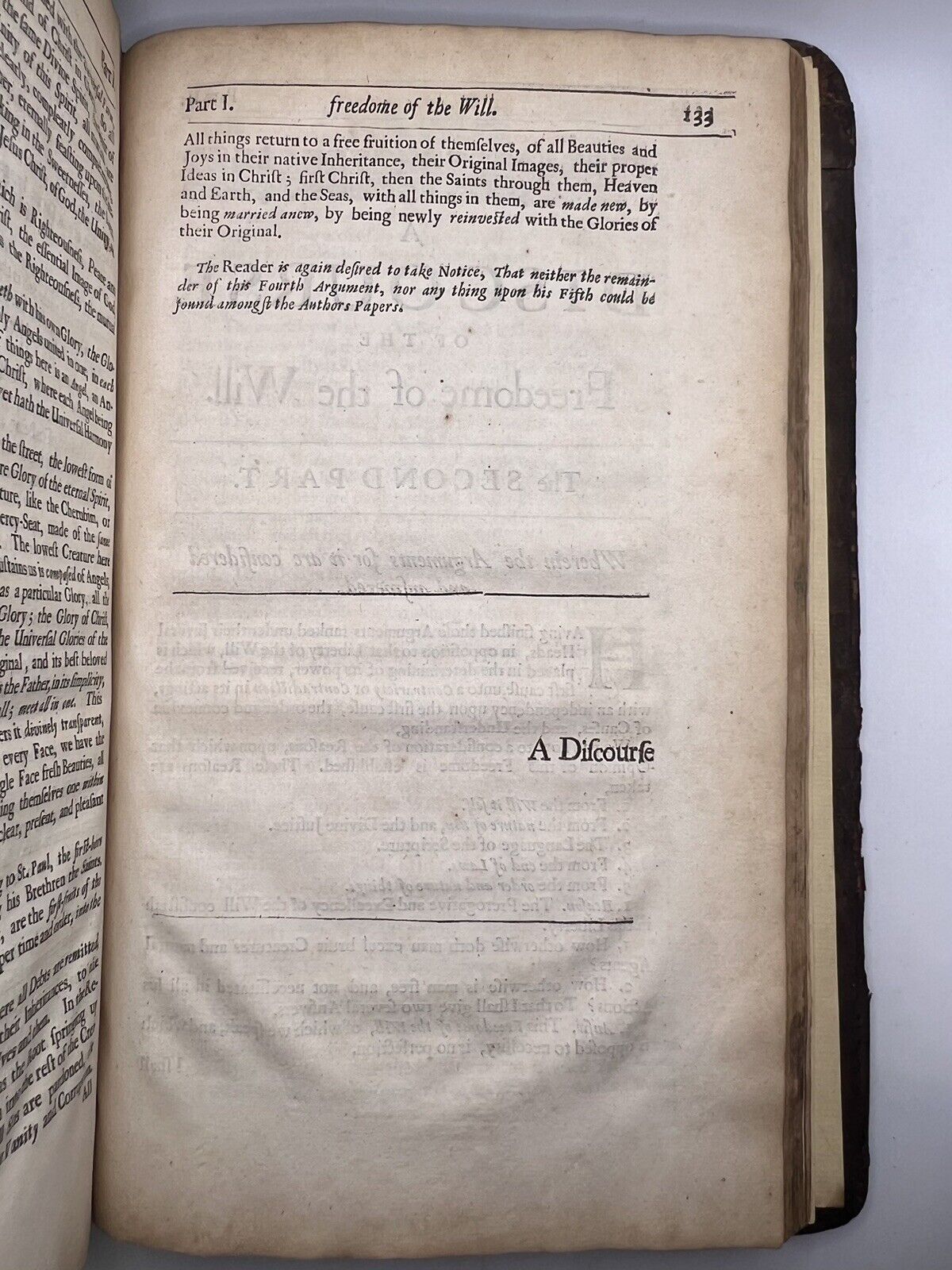 A Discourse on the Freedom of the Will by Peter Sterry 1675 First Edition