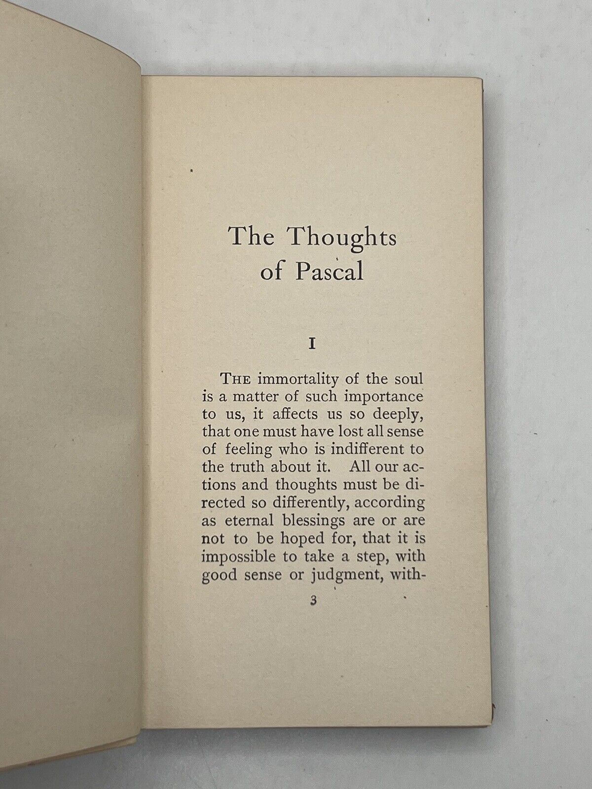 Selections from the Thoughts of Blaise Pascal 1902