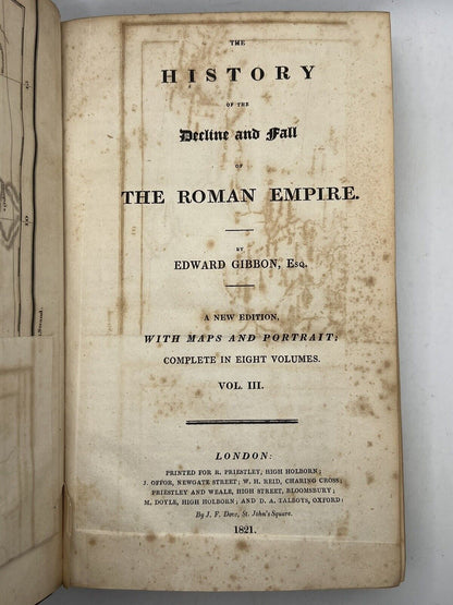 The Decline and Fall of the Roman Empire by Edward Gibbon 1821