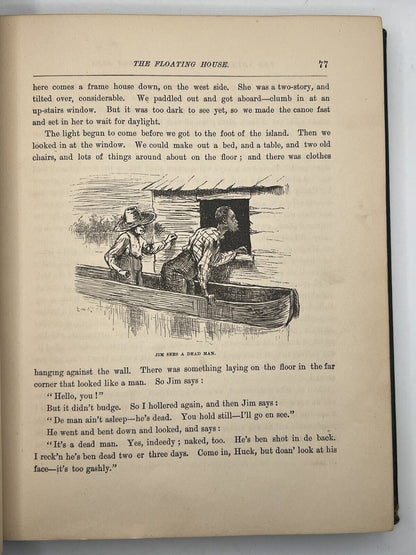 Huckleberry Finn by Mark Twain 1885 First American Edition in Original Cloth