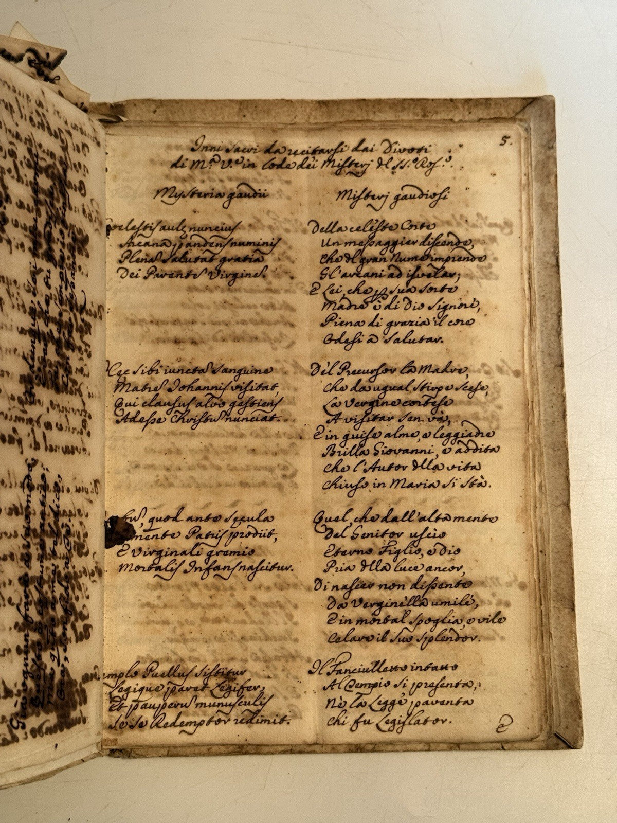 Italian Manuscript Book of Giuseppe Pozzi c1750-75