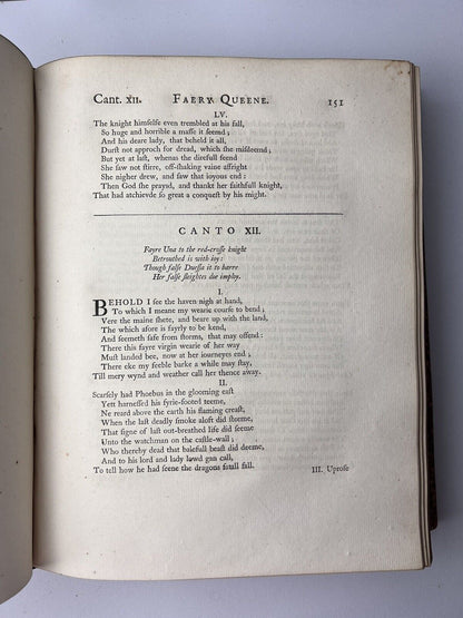 The Faerie Queene by Edmund Spenser 1758 John Upton Edition