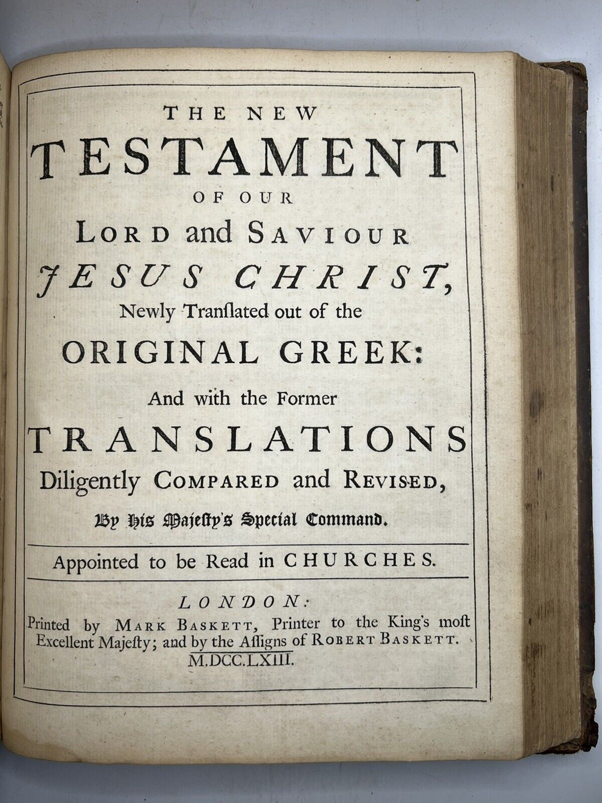 Antique King James Bible 1763