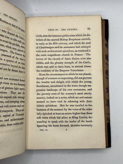 Quentin Durwood By Sir Walter Scott 1823 First Edition