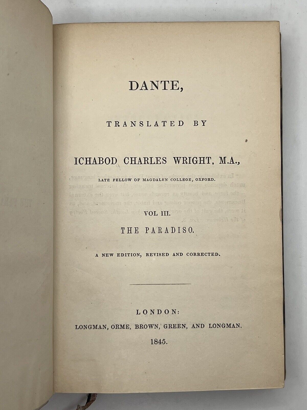 Dante's Inferno, Purgatory, & Paradise 1845