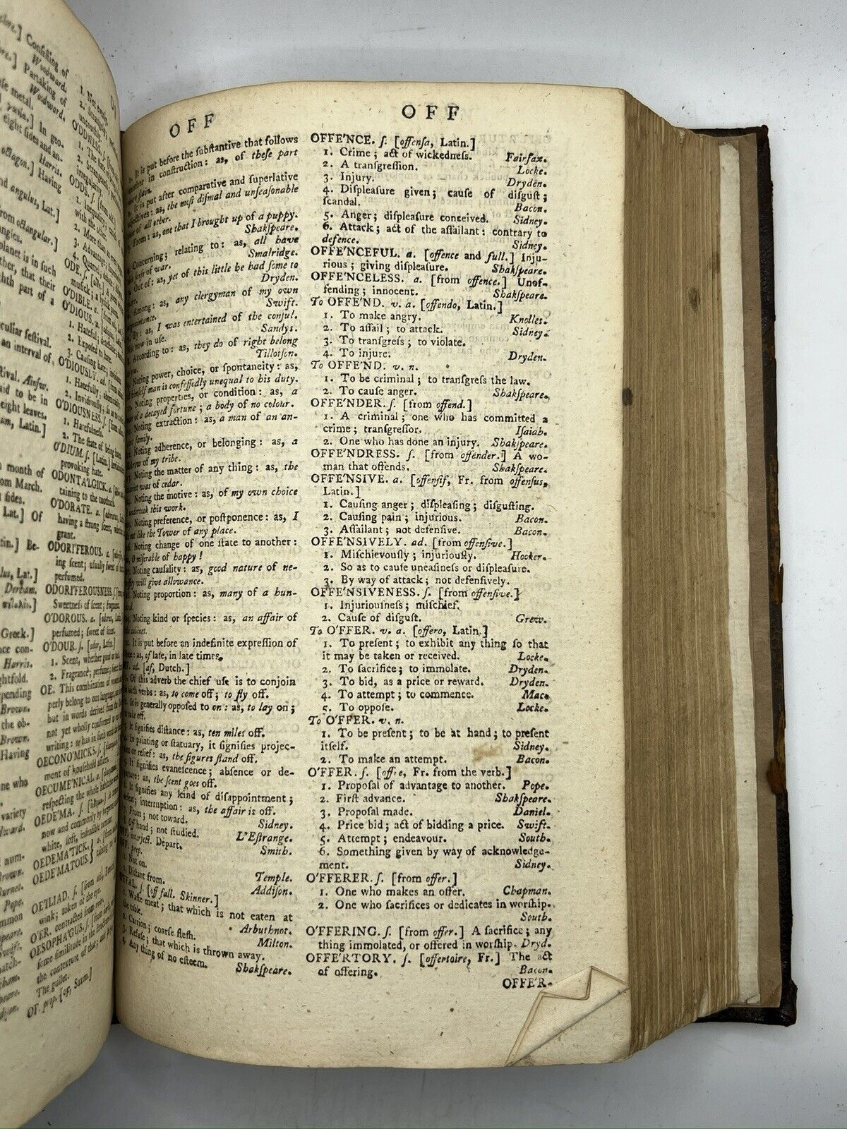 A Dictionary of the English Language by Samuel Johnson 1794