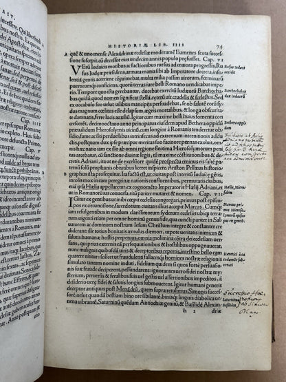 Eusebius' Church History 1544 Froben Press