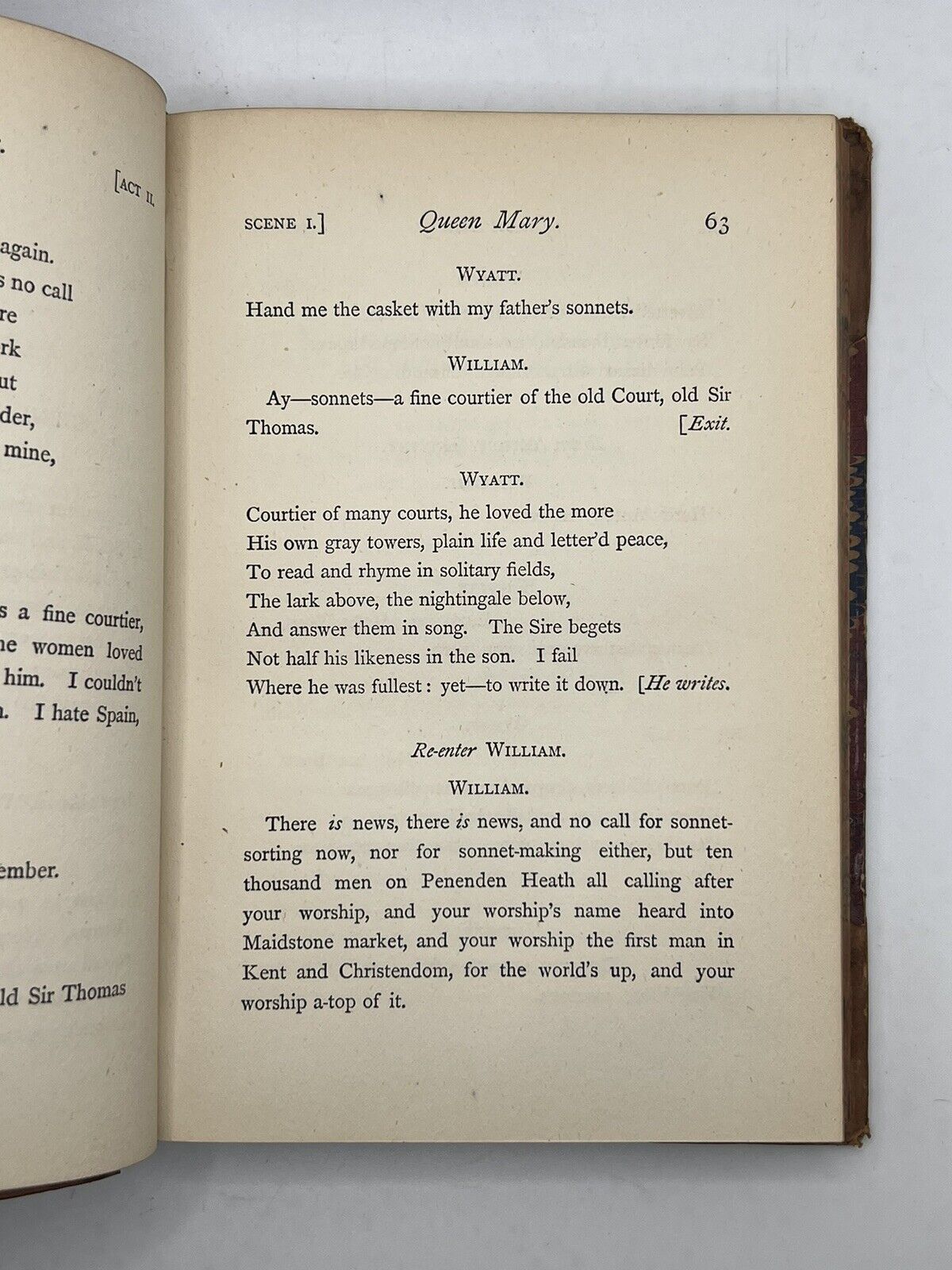 Queen Mary, A Drama by Alfred Tennyson 1875 Occult Provenance