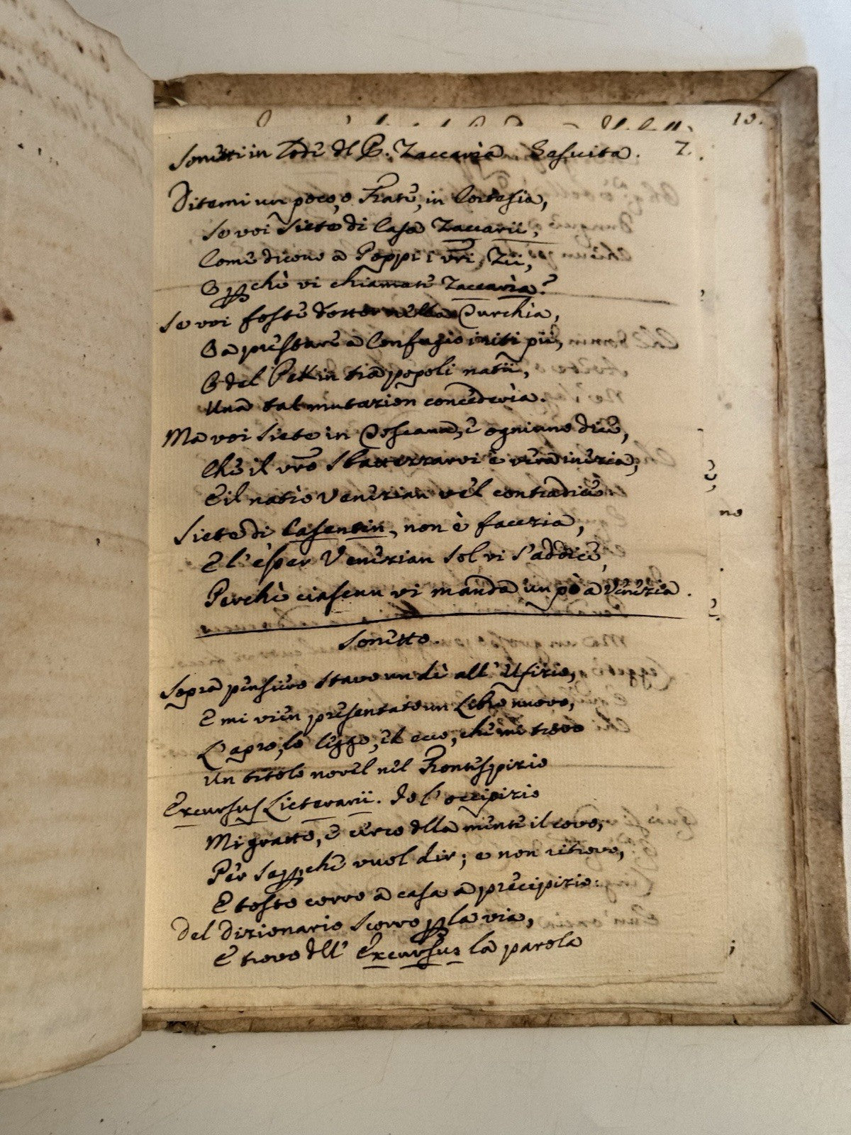 Italian Manuscript Book of Giuseppe Pozzi c1750-75